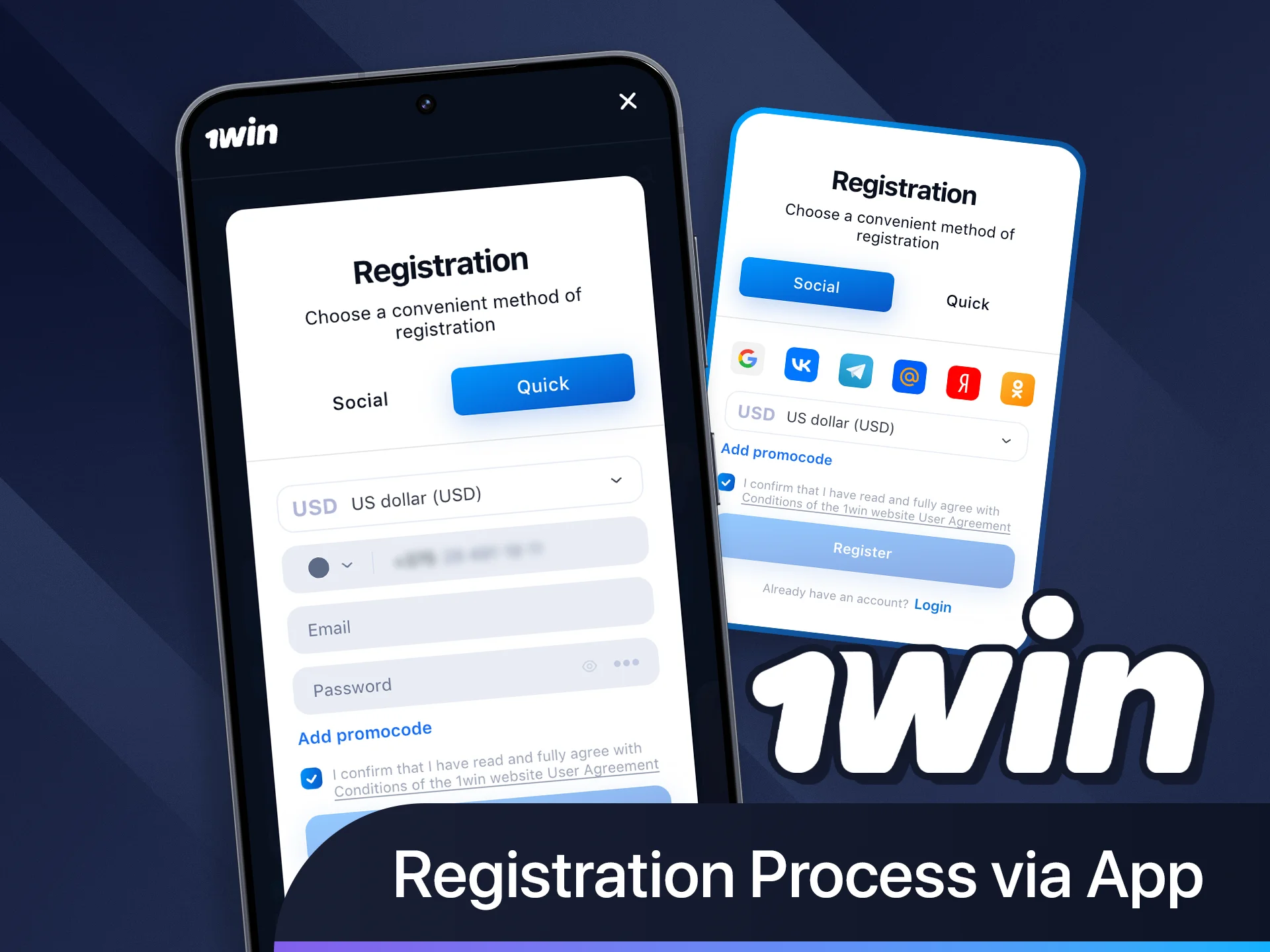 1win mobil uygulaması üzerinden kayıt olun ve oynamaya başlayın.