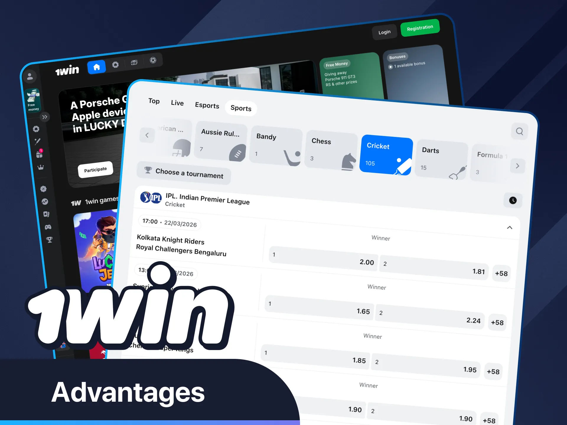 1Win'de kriket ödüllerinin ve oyunlarının tadını çıkarın.