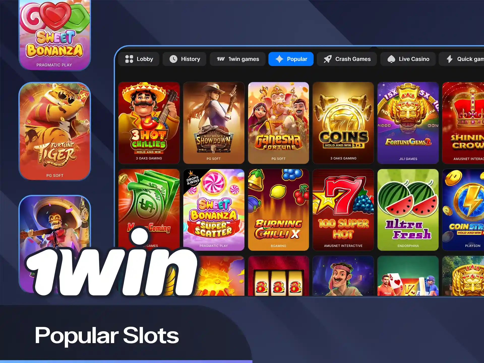 Bugün resmi 1win web sitesinde en çok oynanan casino slot oyunlarının keyfini çıkarın.